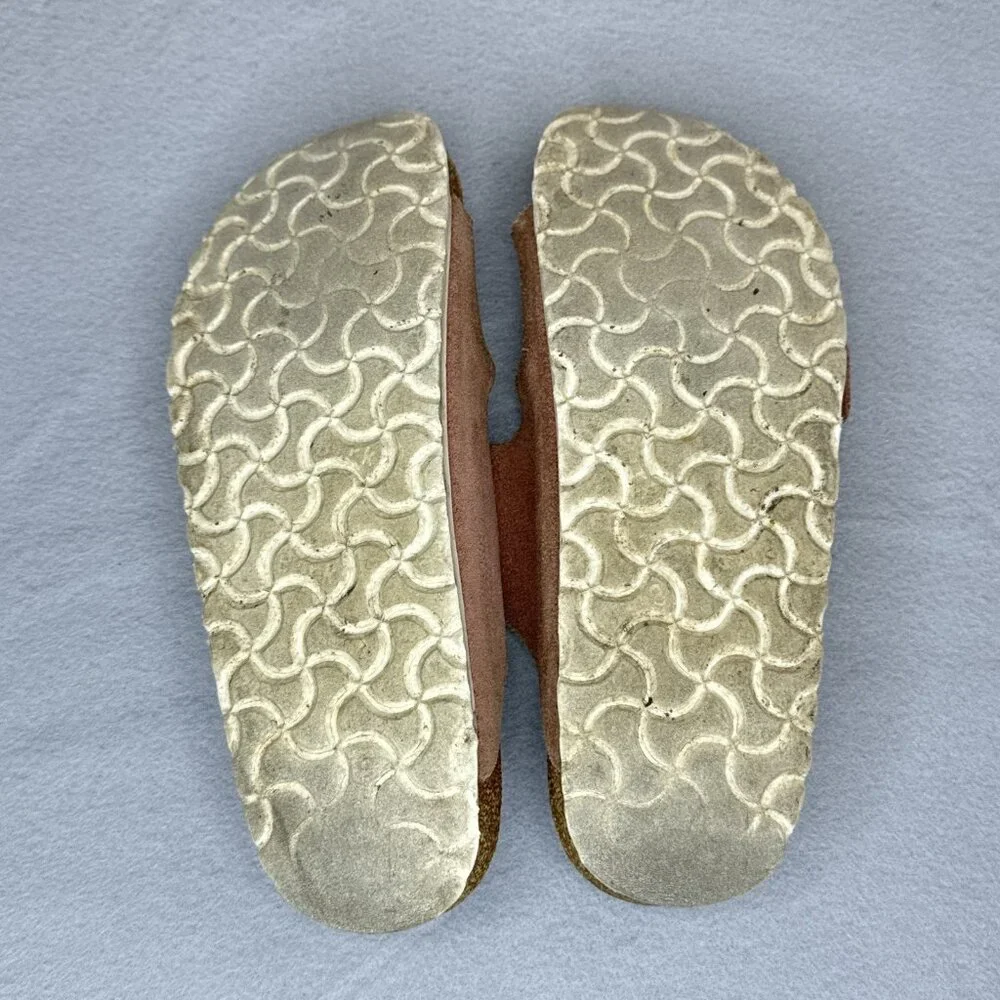 Birkenstock Arizona Suede Leather Pink Sandals EU 39 US 8 8.5 Women Rose Gold - Picture 13 of 15